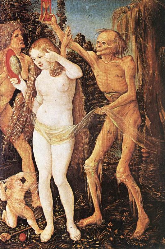 BALDUNG GRIEN, Hans Three Ages of the Woman and the Death  rt4 Norge oil painting art